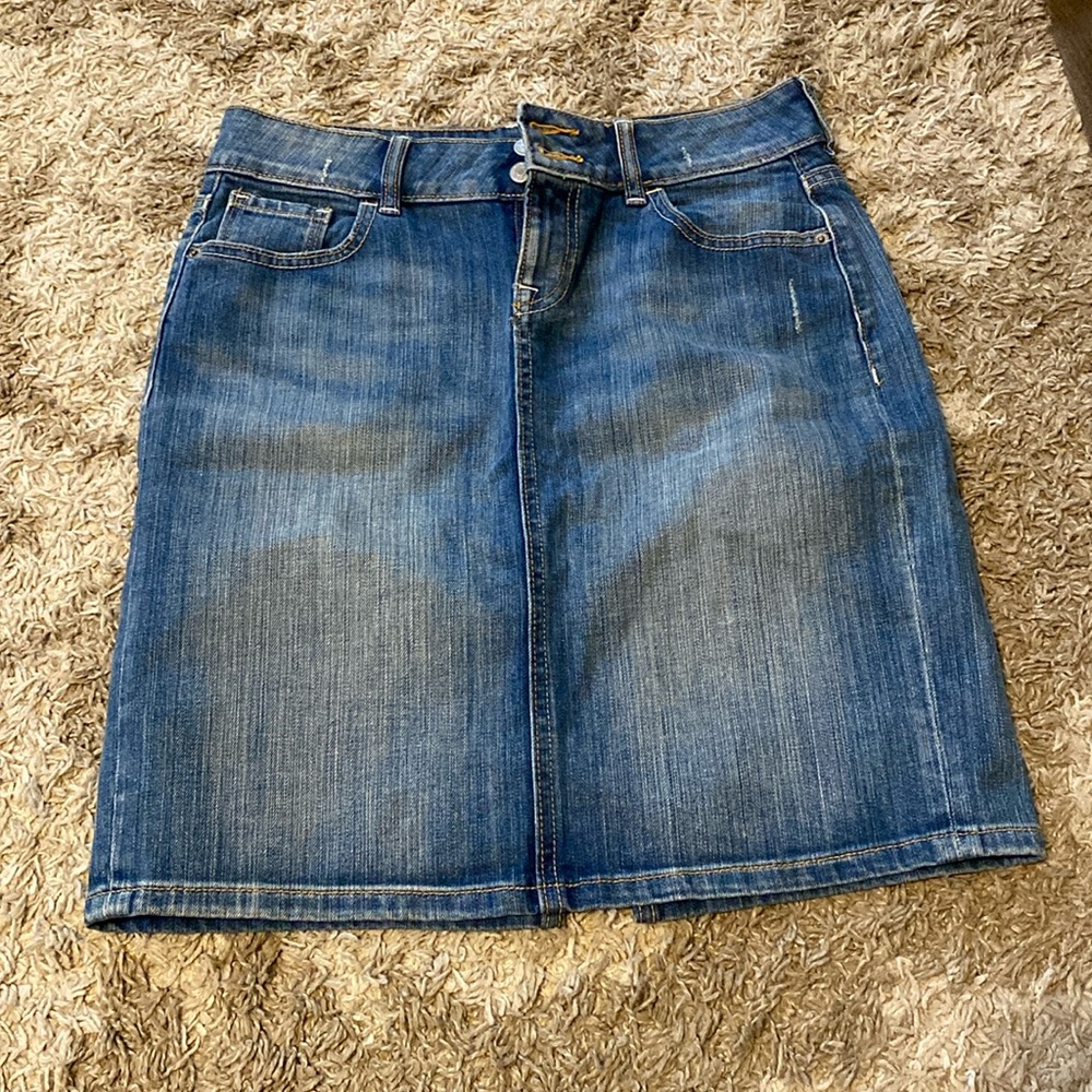 Jean skirt.